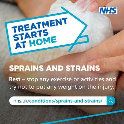 treatment starts at home - sprains and strains