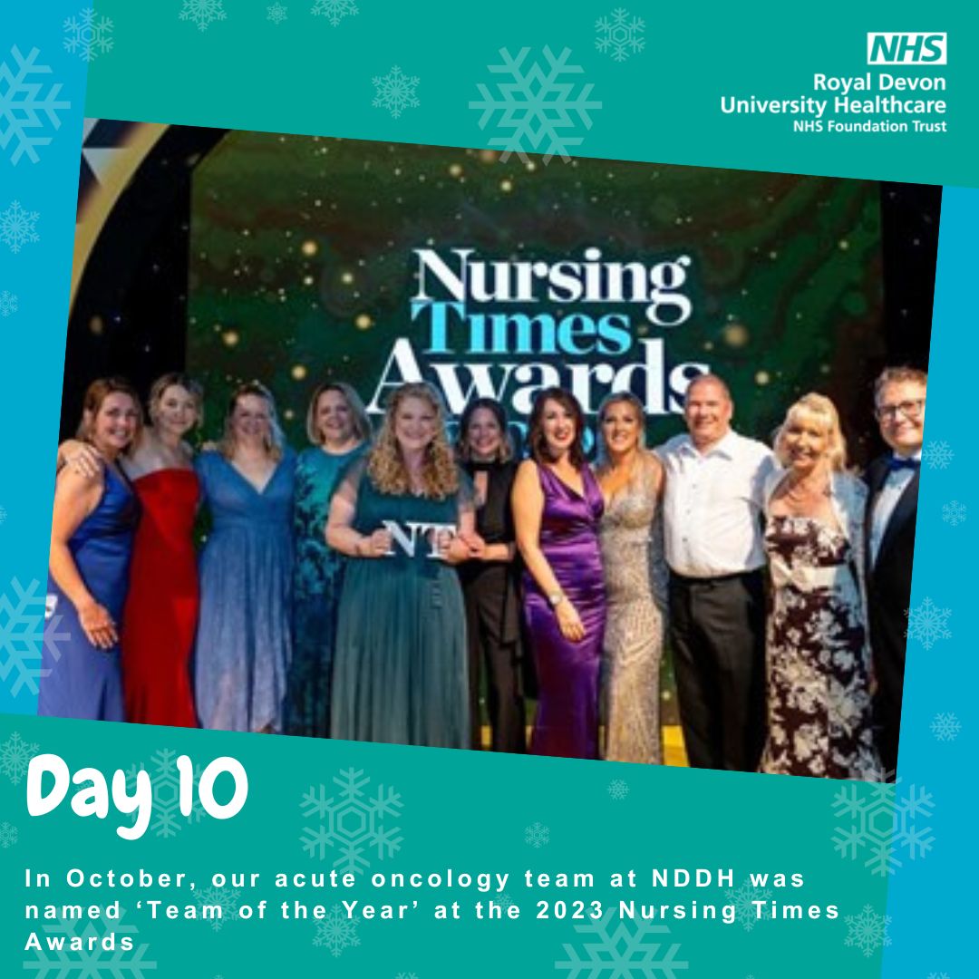 Day 10 - Acute oncology team wins at Nursing Times Awards