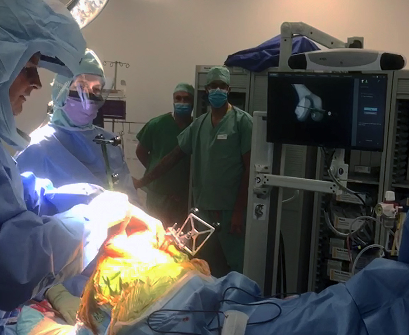 The 1,000th hip/knee replacement taking place